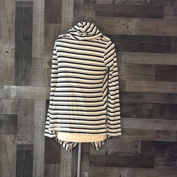 Anthropologie Splendid cascading cardigan small hoodie stripes whimsigoth fall - Picture 8 of 13
